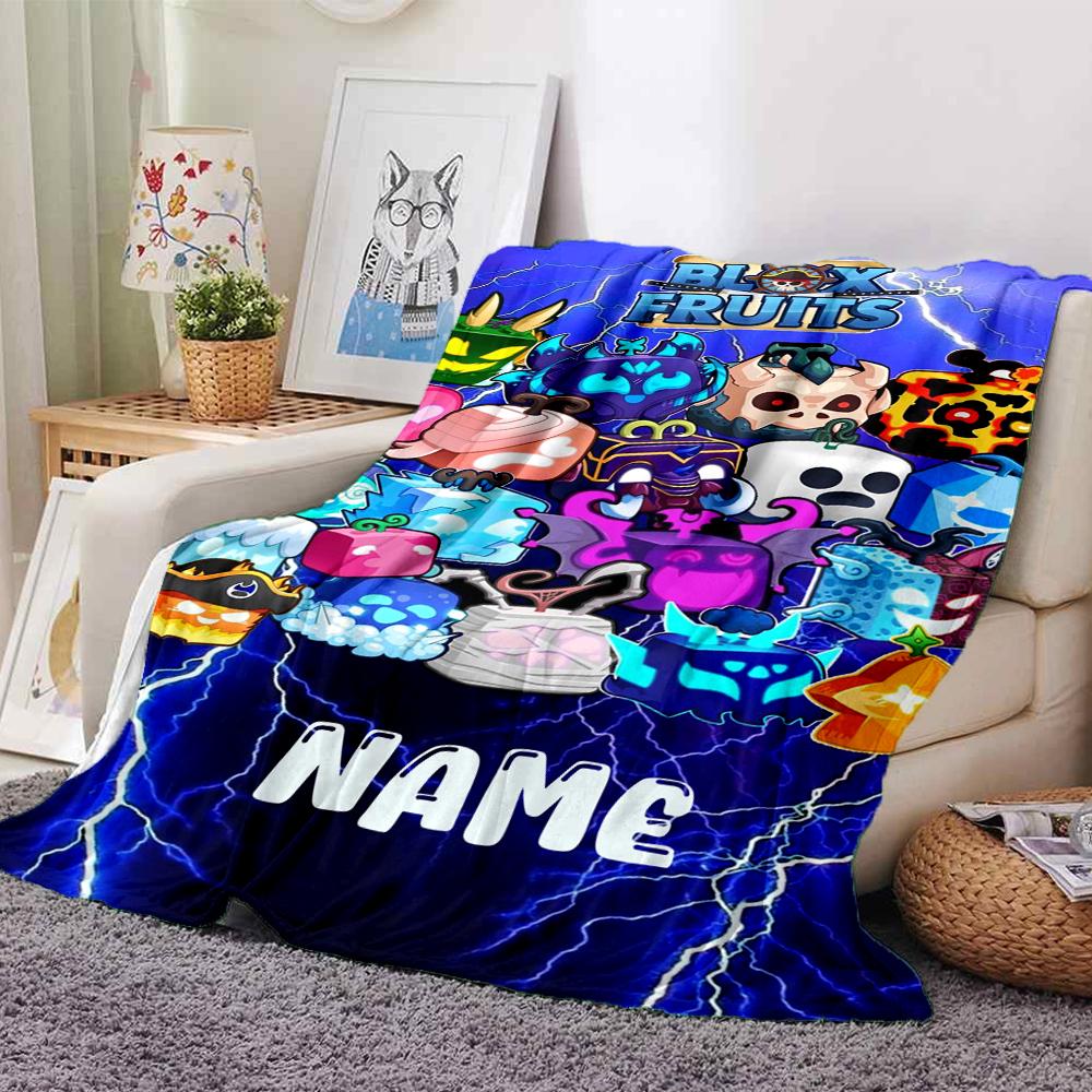 Custom Name Monster Cube Collection Party Blanket For Couch Bed Plush Cozy Fuzzy Blanket Super Soft Warm Blankets For Fall And Winter 091612