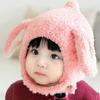 Autumn Winter Baby Plush Hat Outdoor Ear Protection Hat Cute Rabbit Ears Hat  Kids
