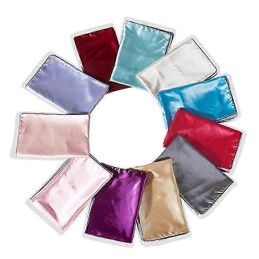 Silk Pillow Case Luxurious Ice Silk Pillow Covers Plain Color Soft Smooth Home Decor