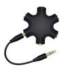 1Pcs 1 Male to 5 Female 3.5mm Audio Headphone Splitter  Phone Laptop MP3 Player