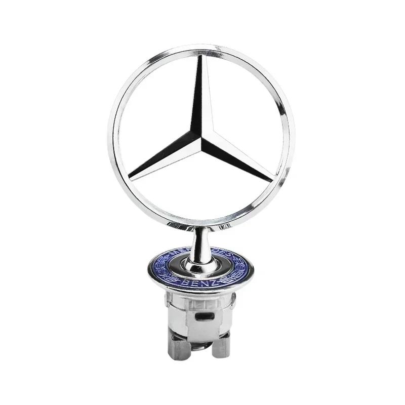 ABS1pc 44mm Mercedes Benz Engine Hood Logo Mercedes Benz E S W202 W203 W204 W208 W210 W220 W221 Emblem