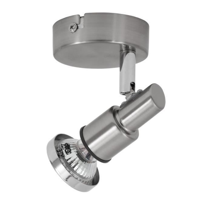 Plafonnier LED - B.K.Licht - Aurel 1 - Spot Orientable - IP44 - 5W GU10 - 400 Lumen