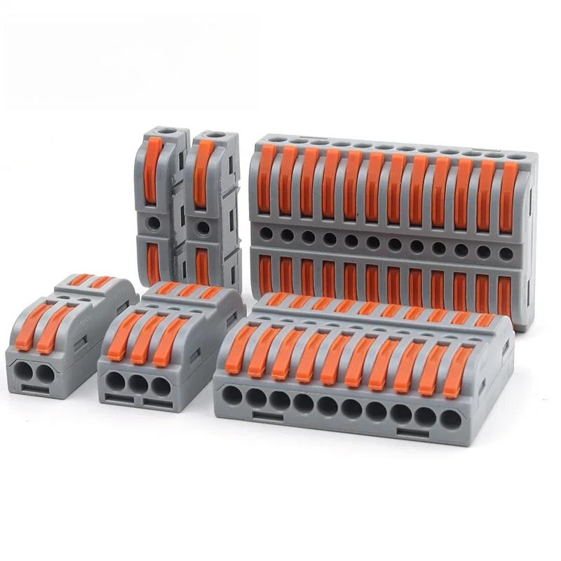 25 шт. Проводной соединитель 222 3/4/5-контактные клеммные блоки для сращивания Светодиодное ленточное освещение Электрические быстроразъемные соединители Проводник Соединитель