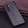 100% Натуральная Кожа Магнитный Флип-Чехол Для Samsung Galaxy S24 S25 S24+ S25+ Plus Ultra Кожа Крокодила Задняя Панель Полное Покрытие