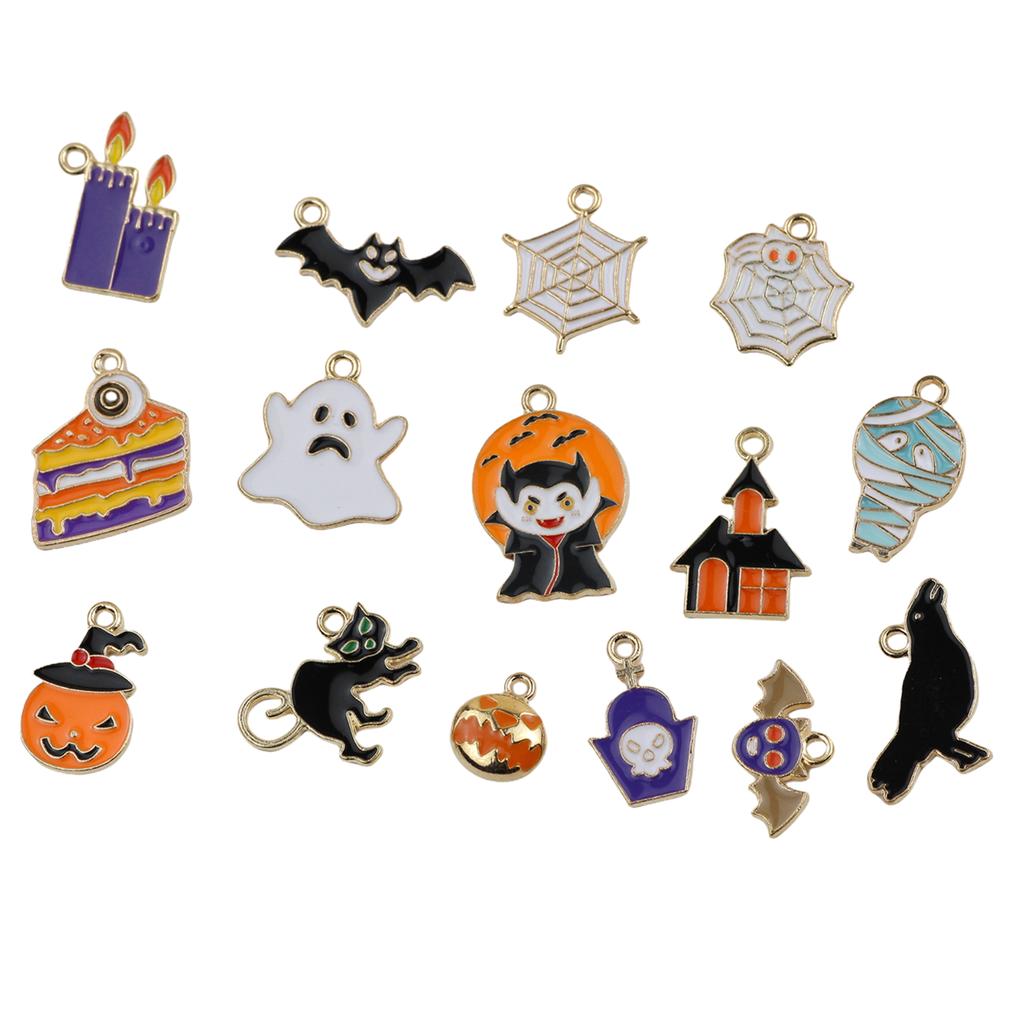 10g/50g/Lot Halloween Charms Enamel Jewelry Making Charms For Halloween Bracelet Necklace Earrings Making