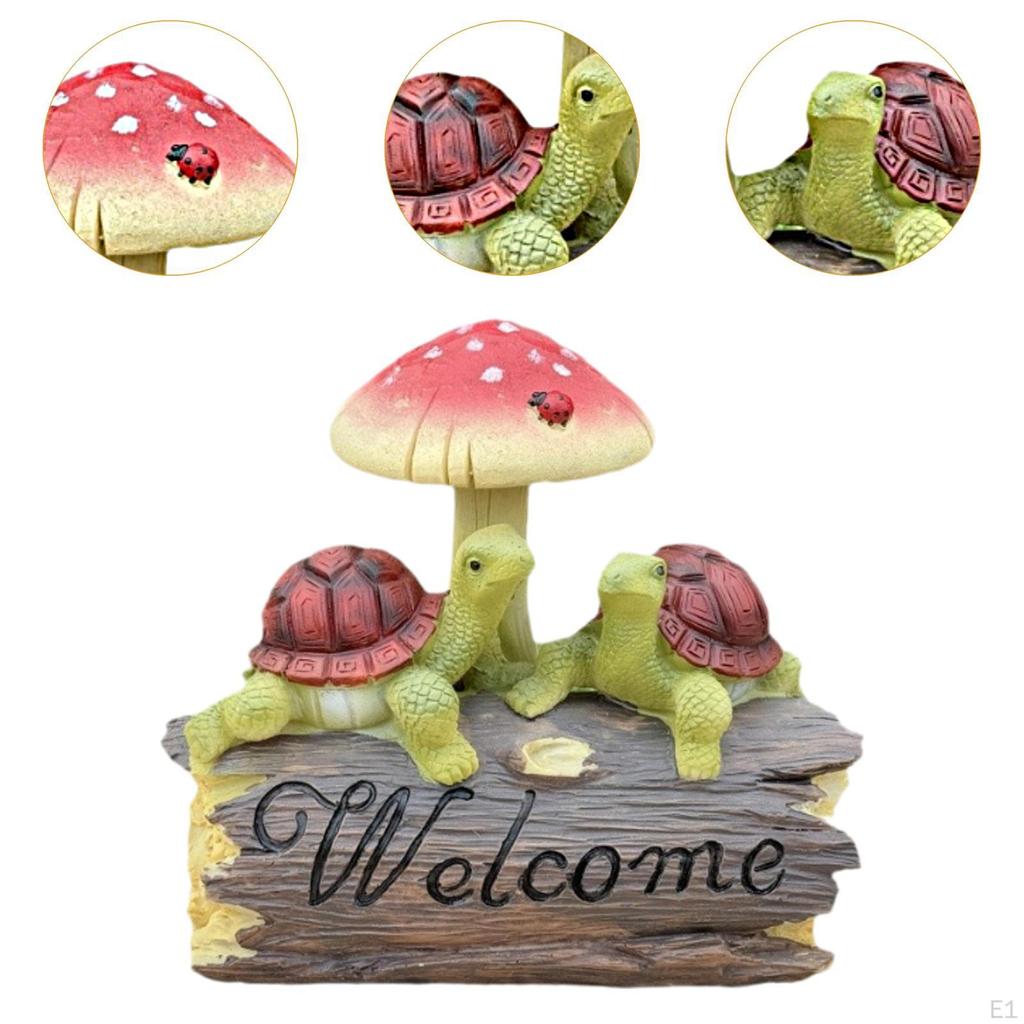 Садовые черепахи Гриб Статуя Сад, Художественный Декор Украшения, Креатив, Скульптура Животных, Смола