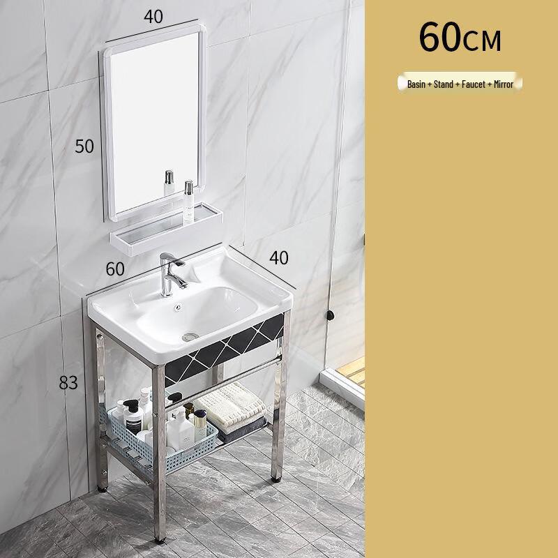 XONYSHI Ceramic Pedestal Wash Basin Set