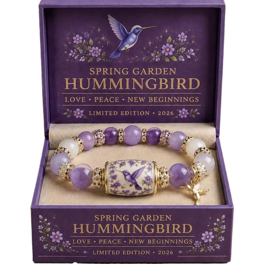 2026 Limited Edition Hummingbird Beaded Bracelet Spring Garden Crystal Jewelry for Party Favors Chain Blessing Bracelet For Girl