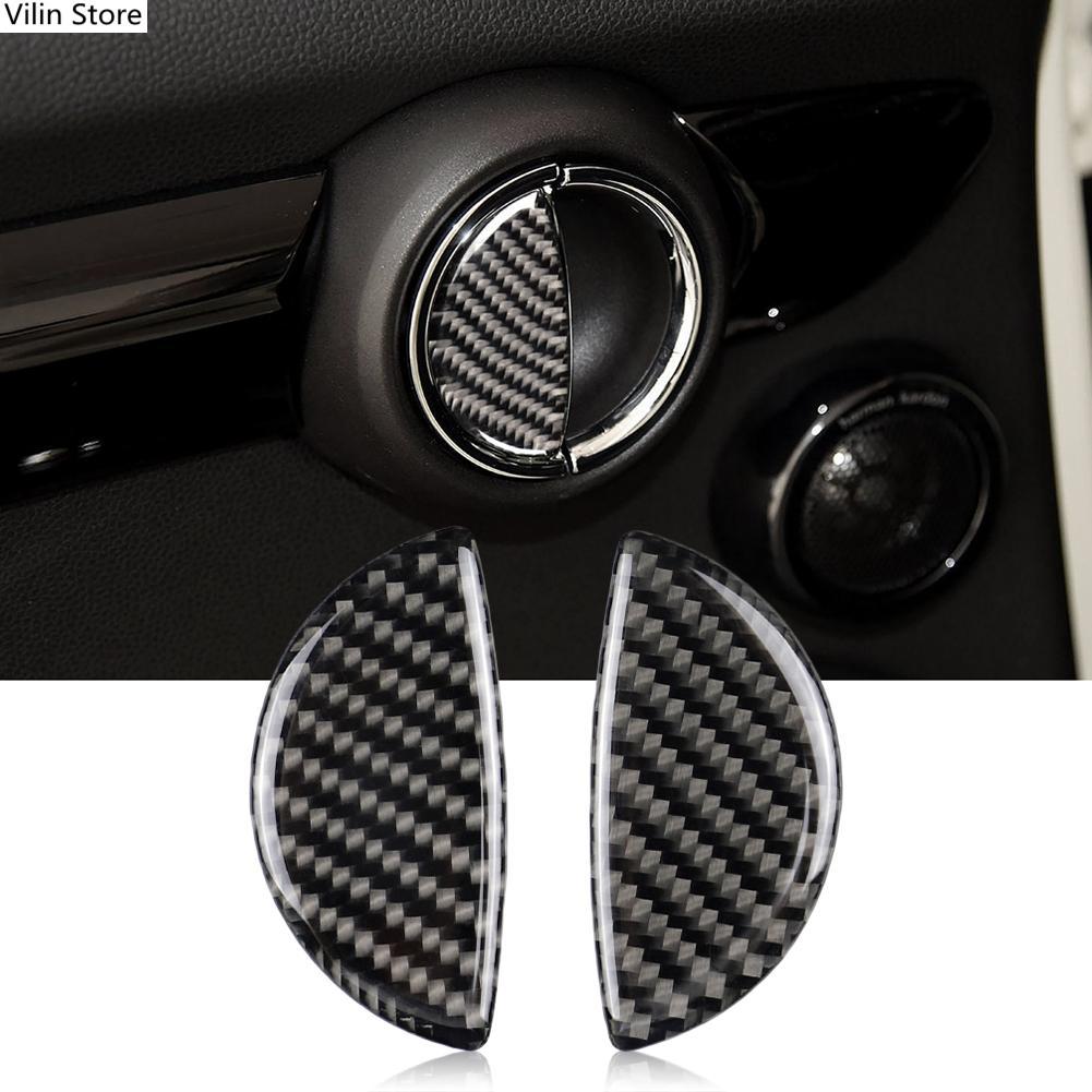 2x/Set Carbon Faser Auto Innen Tur Griff Aufkleber Dekor Fur Mini Cooper R55/R56/R60/R61 Clubman Countryman F55 F54