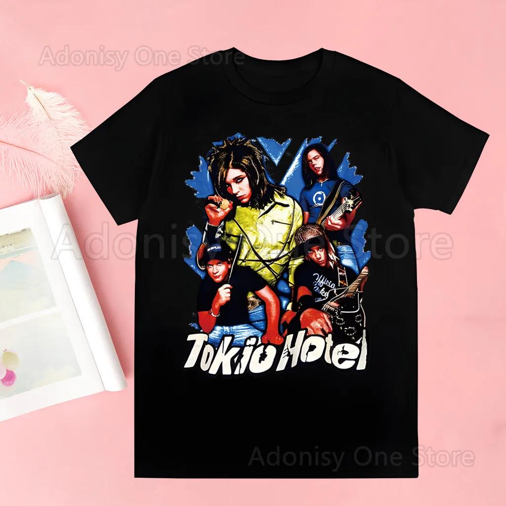 Rock Band Tokio Hotel Music Harajuku Print Unisex T-shirt Unisex Casual Shirt Short Sleeve Unisex T-shirt Graphic Printing