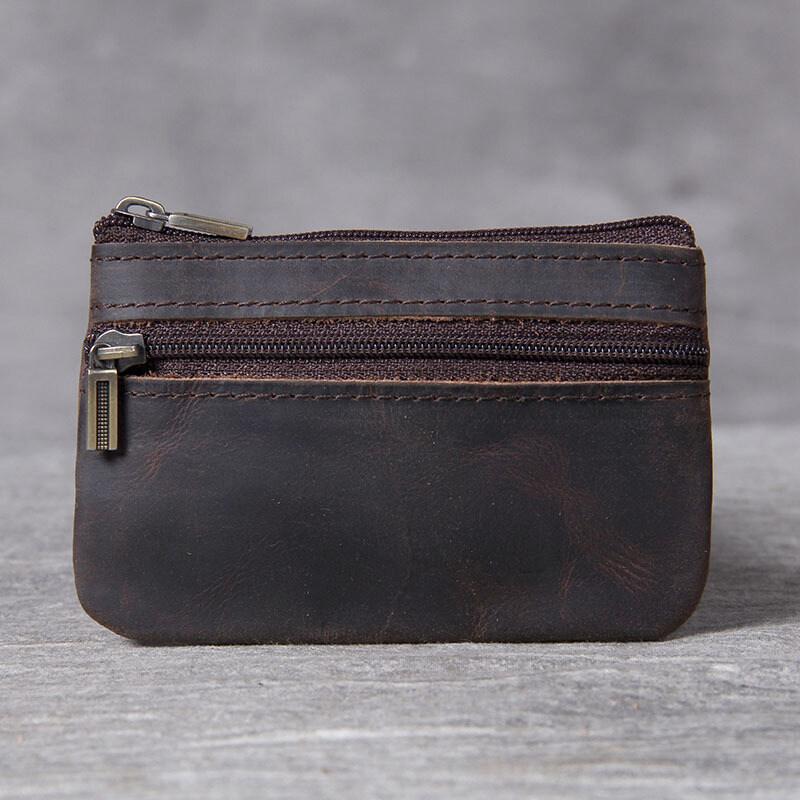 Первый слой из воловьей кожи, мини-держатель для карточек, новый ретро кожаный чехол ручной работы для водительских прав, сумка для монет, сумка на молнии, тонкие чехлы, кошелек
