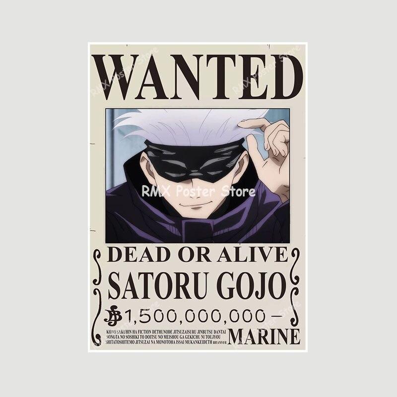 Белые бумажные постеры Jujutsu Kaisen, японские классические аниме-принты, украшение для дома, настенные наклейки, декор для гостиной, бара