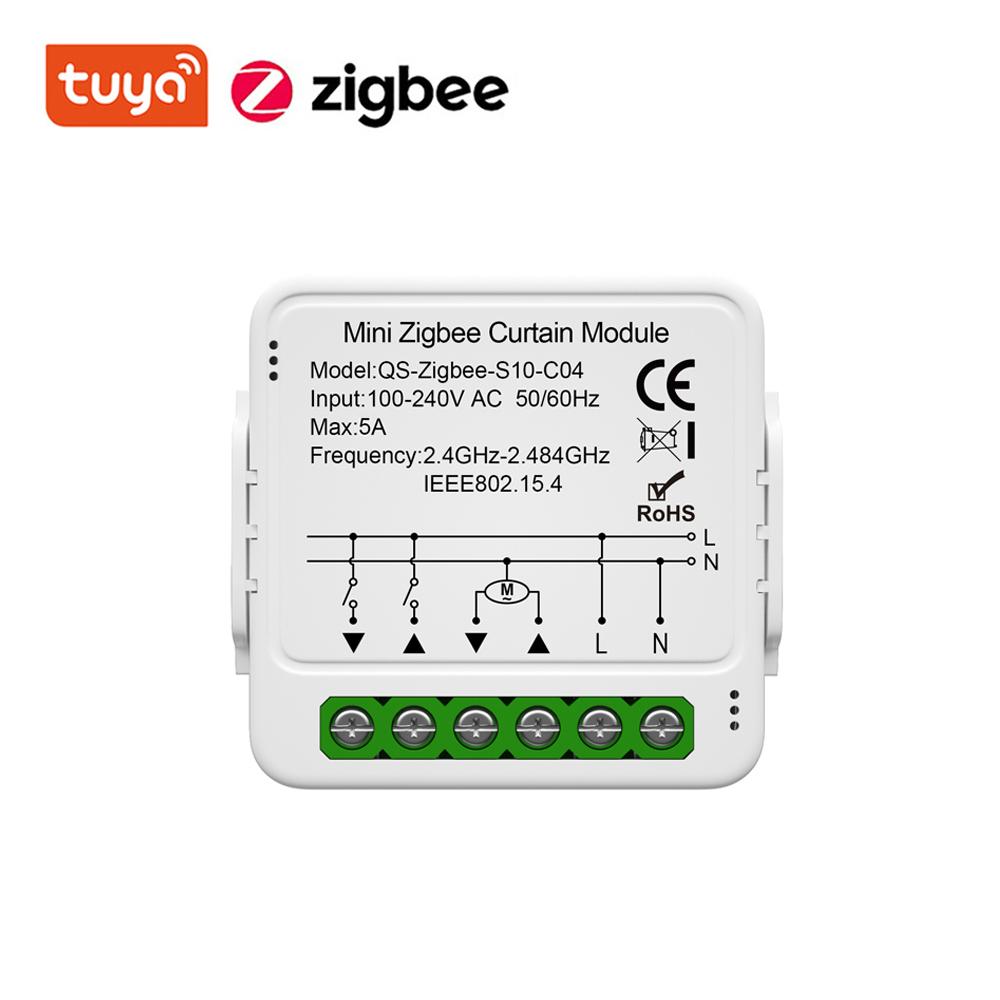 Tuya Умный WiFi Zigbee3.0 Модуль для штор Переключатель жалюзи Подключенный Электропривод рулонных штор Совместим с Alexa Google Home