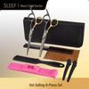 Black Gold Hairdressing Scissors & Thinning Shears for Women's At-Home Haircuts