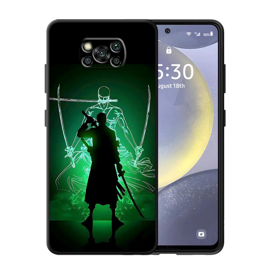 Чехол Soft Shell для Xiaomi Poco X7 C71 C40 C50 C75 M3 M4 Pro C51 C61 X4 Pro X5 X3 NFC M5s M7 F3 F7 Крутой Аниме One Piece Zoro