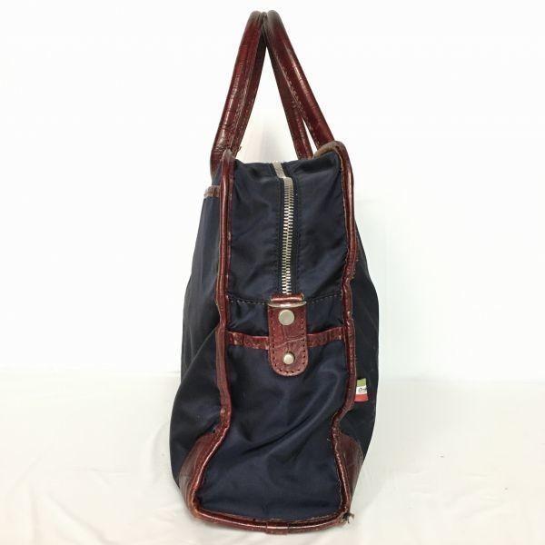 2-сторонний! Orobianco Портфель Сумка Бостон Документ Деловая сумка Темно-синий В комплекте ремень(ИСПОЛЬЗОВАЛ)