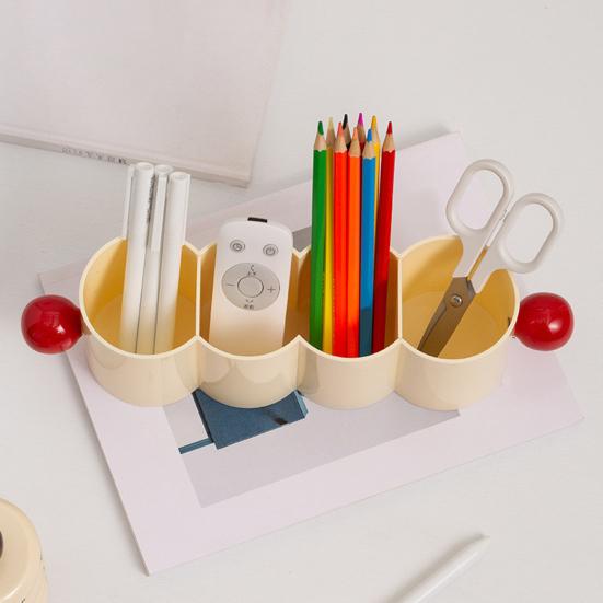 Настольный ящик для хранения органайзер для тюбиков большой вместимости 4 отделения многоцелевой ящик для хранения в холодильнике держатель для ручек кистей для макияжа