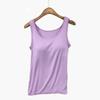 Summer Plus Size Casual Modal Women Camisole with Chest Pad Female Loose Bottoming Sleeveless Vest Tank Top