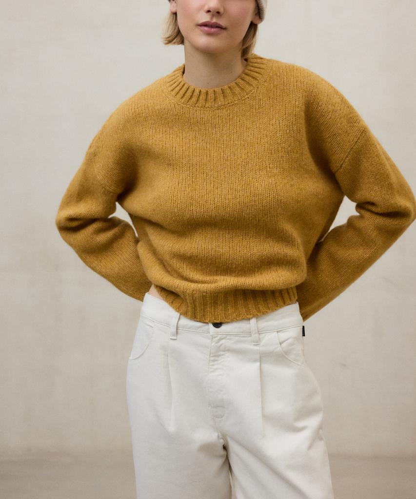 Ekoalpeu Women'S Mustard Kiwi Sweater