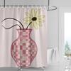 Morandi Colorful Abstract Plant Figure Shower Curtain Waterproof Mildew-proof Nordic Style Bathroom Decorative Shower Curtain