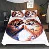 Digital Art Wolf Tiger Animal Worrior Bedding Set King Queen Double Full Twin Single Size Bed Linen Set with Pillowcase Boy Gift