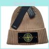 Hat Knitted Winter Outdoor Windproof Cold Proof Compass Decoration Hat Warm