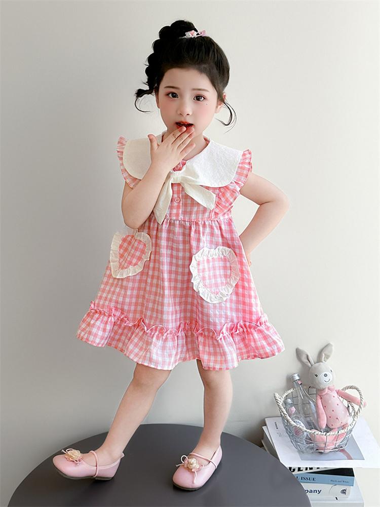 Girls' Summer Dress 2026 New Fashionable Baby Summer Sweet Cotton Dress Children's Summer Princess Dress