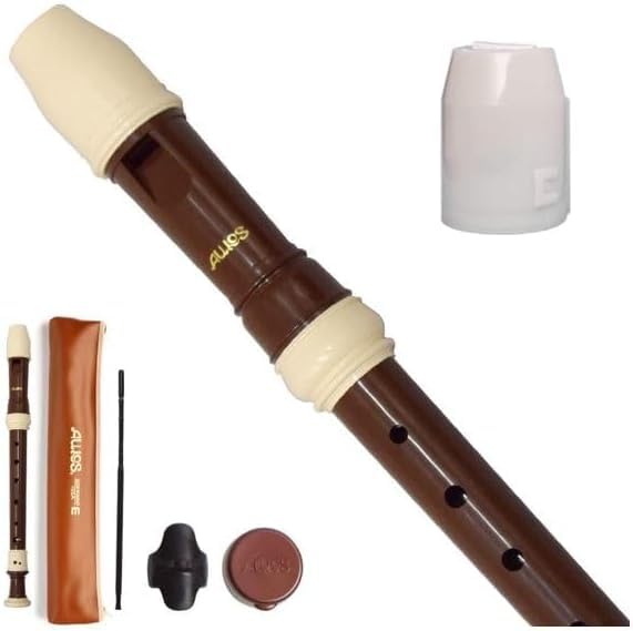 Сопрановая блок-флейта AULOS Bel Canto, барочный стиль, 105A(И) с набором колпачков