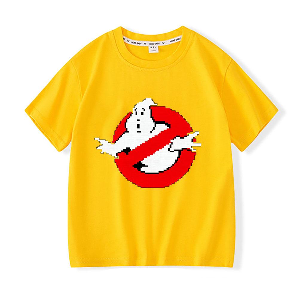 100% Cotton Ghostbusters Cartoon Children's T-Shirt Print Tees 2-12Y Short Sleeve Boys Girls Casual O-neck Tops Toddler Summer