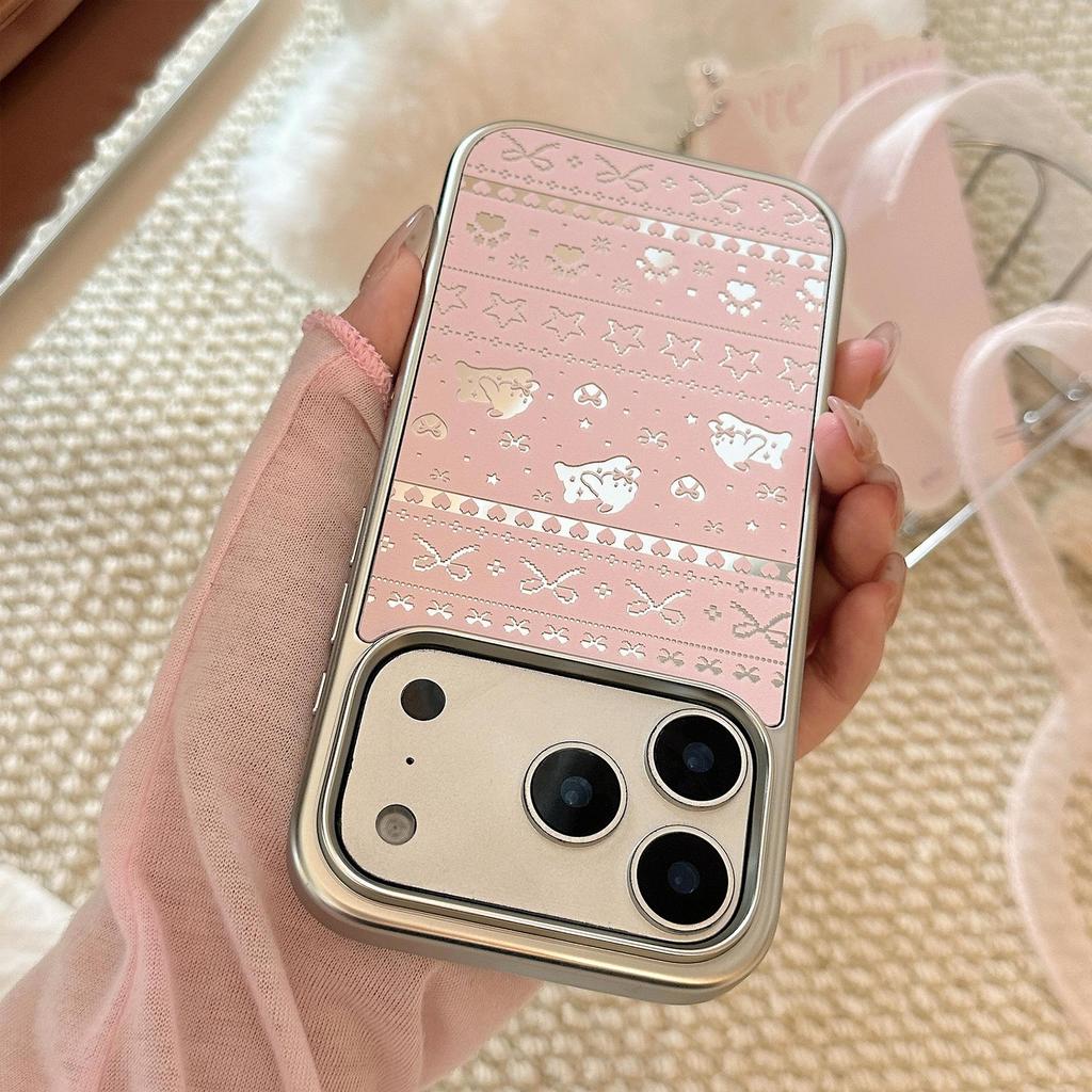 Розовый чехол-кролик для iPhone 16, iPhone 17 и iPhone 17 Pro Max