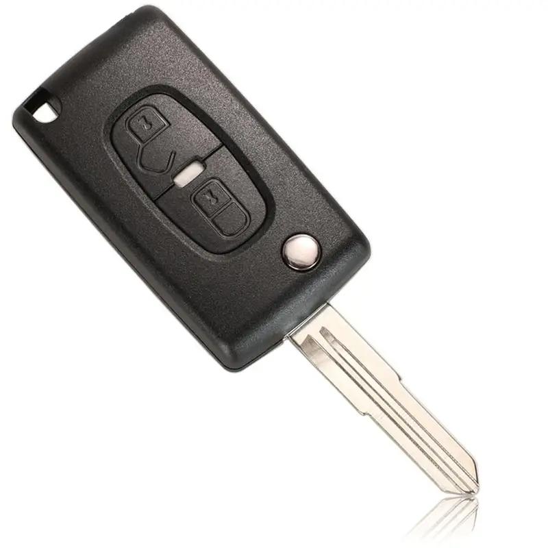 2 Кнопки Пустой Корпус Брелока Автомобильного Ключа Для Peugeot 4007 Et 4008 Citroen C-Crosser C4 Aircross Брелок С Лезвием Mit-11R