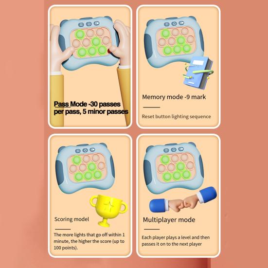 Игра «Нажми пузырь» со шнурком, подсветка, 4 режима, портативная забавная игра для детей и взрослых