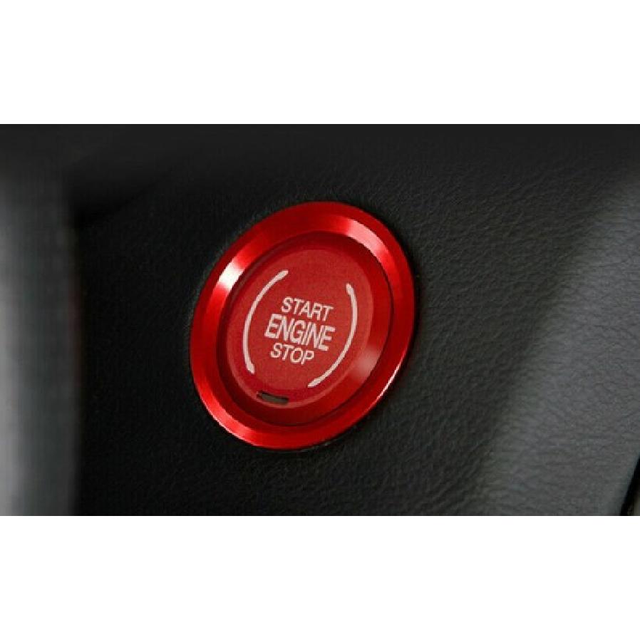 For Cadillac CT5 2020-2021 Start Button Ignition Switch Cover Trim Aluminum Red