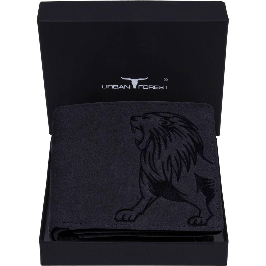 Мужской повседневный, формальный, модный кошелек из натуральной кожи с RFID-меткой - стандартный размер (6 слотов для карт)