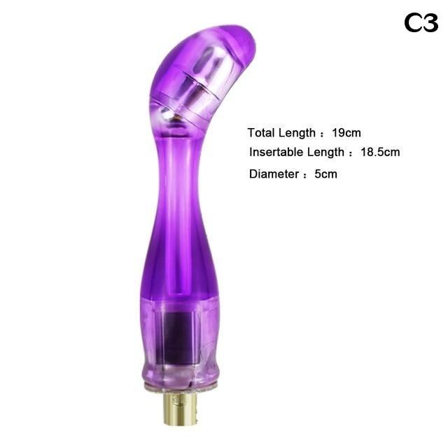 28 Types Pink Purple Dildos A2 / F2 Sex Machine Attachments