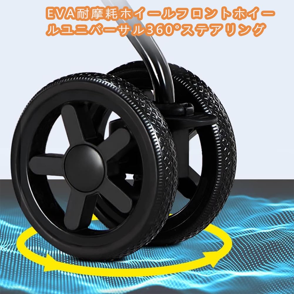 Athvcht Тележка для питомцев с прогулочной коляской для собак Легко Легко хранить Собака Большая Тяжелая нагрузка Для собак и кошек Колесики, Вращение на 360°, Коляска, (49x69x97СМ,