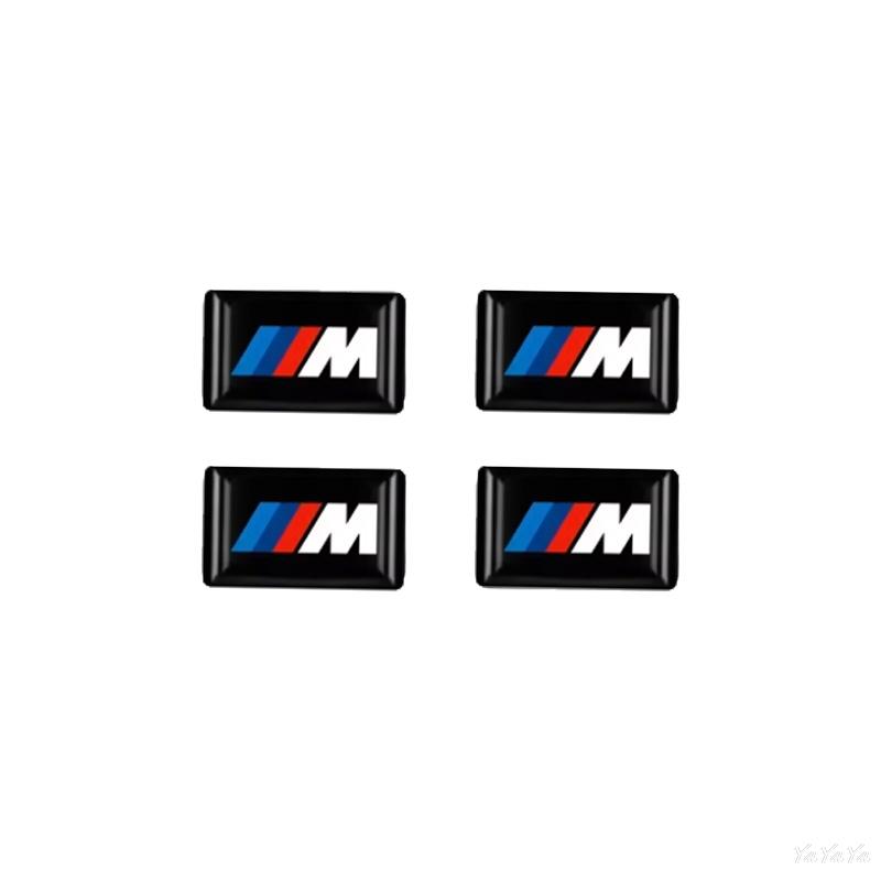 BBIK2 4pcs Car Decor Stickers Multi-size Optional For BMW M Performance M3 G20 E36 X6 G30 X3 M5 Soft Adhesive Ornament Modified Decals