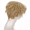 Synthetic Short Hair Men's Curly Wig With Bangs Cosplay Boys Wigs For Daily Party Black Pink Anime High Temperature Hair