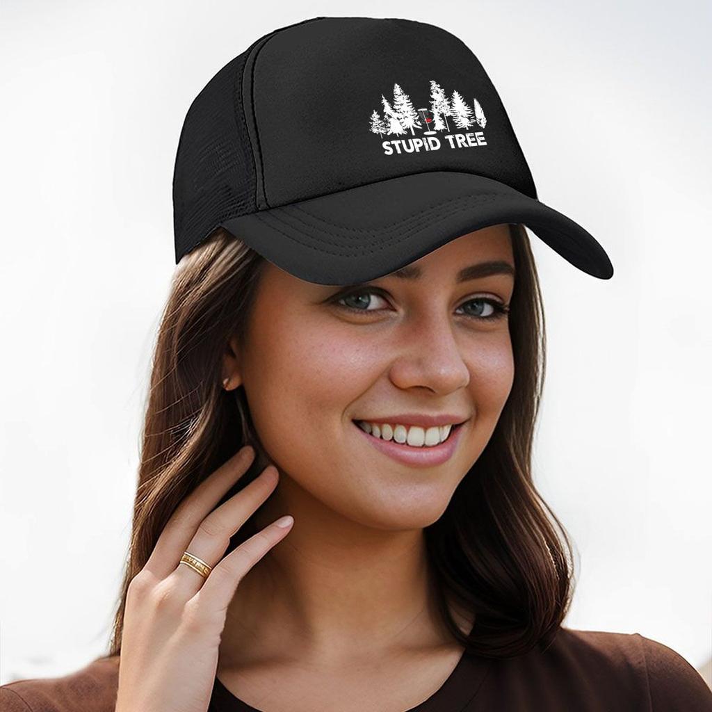 Stupid Tree Humorous, Nature - Themed Sarcastic Typography Art Mesh Baseball Cap