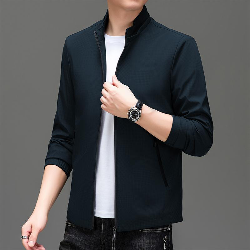 Свободный модный повседневный однотонный мужской деловой пиджак, социальный блейзер, мужская куртка среднего возраста, верхняя одежда для мужчин