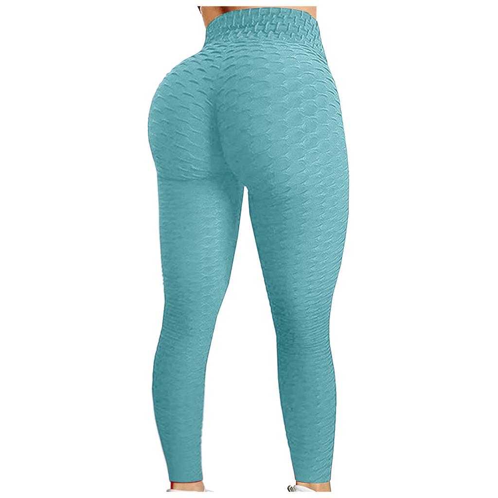 Women's Bubble Hip Lifting Exercise Fitness Running High Waist Yoga Pants