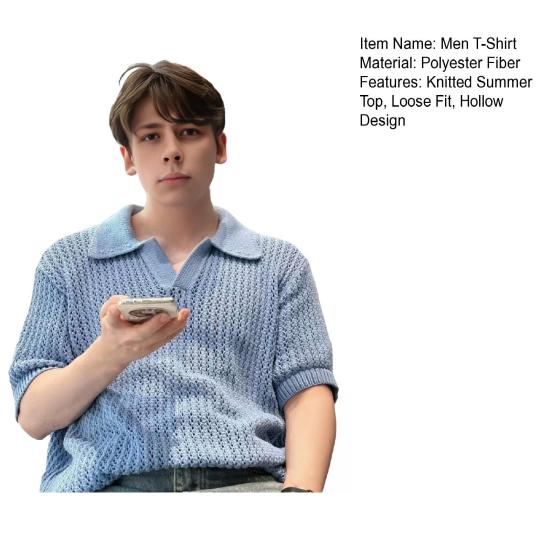 Мужская трикотажная футболка с вырезом, коротким рукавом и лацканами, свободный повседневный летний топ для уличной вечеринки