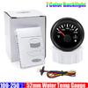 100~250℉ 2"52mm Water Temperature Gauge with Flashing Alarm 7 Color Backlight Water Temp Meter Indicator Car Boat Yacht Custom