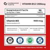 Carbamide Forte Vitamin B12 Tablets 1500 mcg -Active form of Methylcobalamin Vitamin B12 Supplements for Men & Women- 90 Veg Tablets