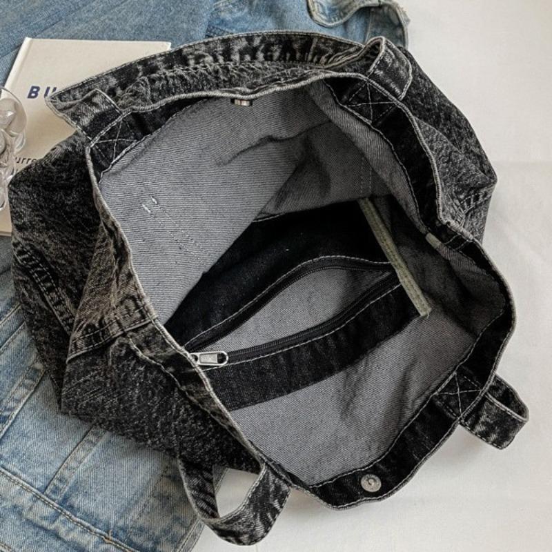 Сумка из джинсовой ткани в стиле ретро, женская, новая, корейская, в стиле Харадзюку, сумка через плечо, повседневная, сумка для шопинга