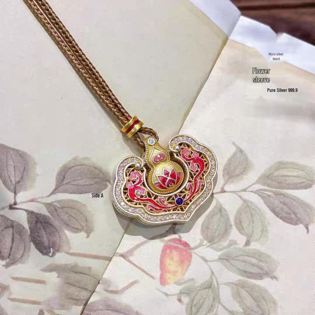 Прямая трансляция Китайский cloisonзеновый кулон-замок Феникс Руйи на цепочке