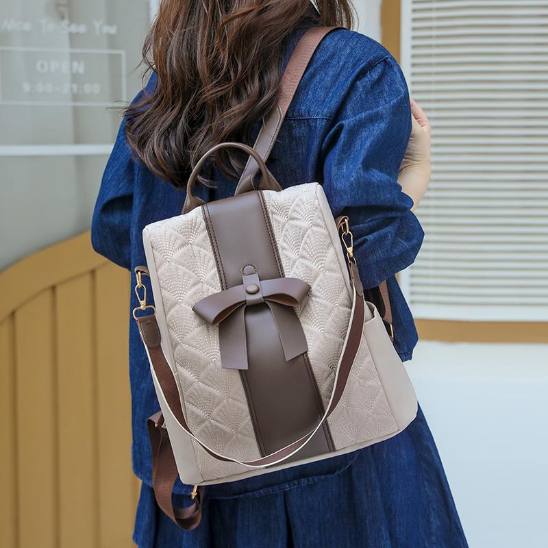 Женский рюкзак с бантом, большой вместимости, противокражный рюкзак, сумка через плечо для поездок