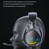 Gaming Headphone with Microphone for PC Corded Noise Cancelling Over Ear Headphone with LED Light for Computer