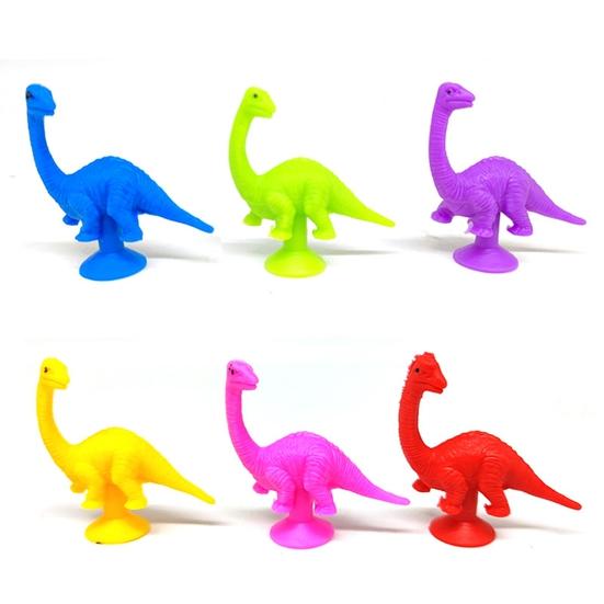 10 шт. игрушки на присоске интересный сильный динозавр гибкая адсорбция не раздражает развлечения экологически чистая присоска в форме животного