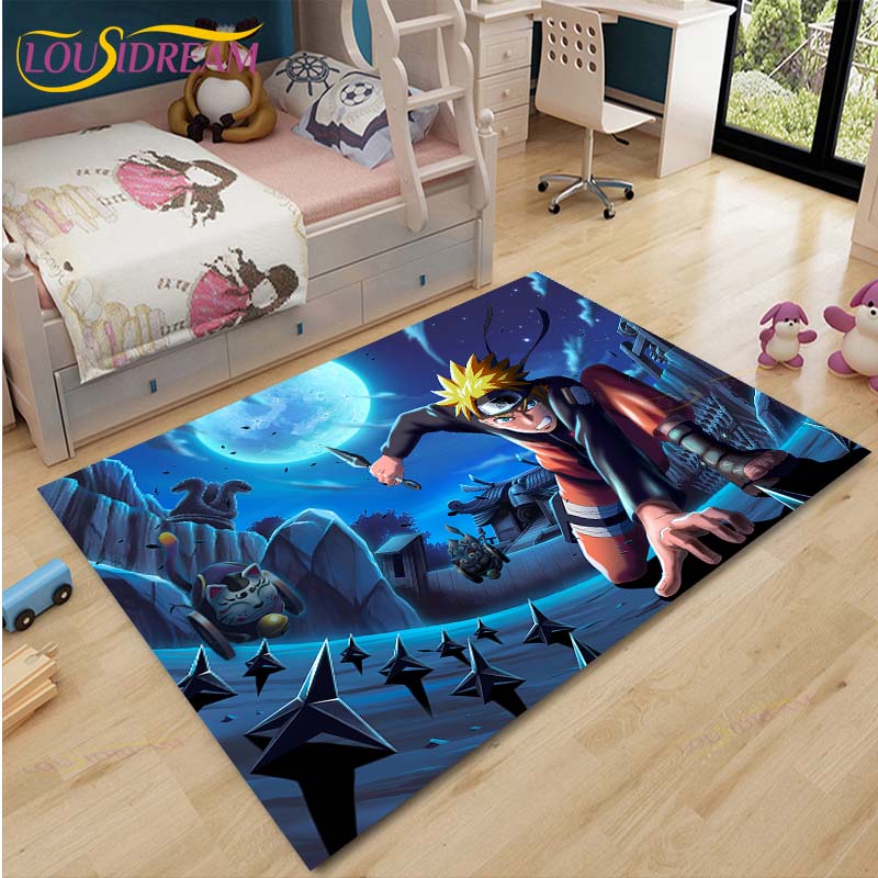 New Cartoon Naruto Carpets Kids Crawling Carpets Living Room Tea Table Mats Bedroom Rug Washable Floor Mats Household Area Mat